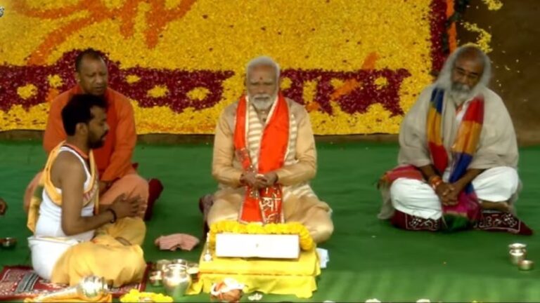 *Uttar Pradesh” राम मंदिर के बाद संभल में PM मोदी ने किया कल्कि धाम मंदिर का शिलान्यास, CM योगी और आचार्य प्रमोद भी रहे मौजूद…*