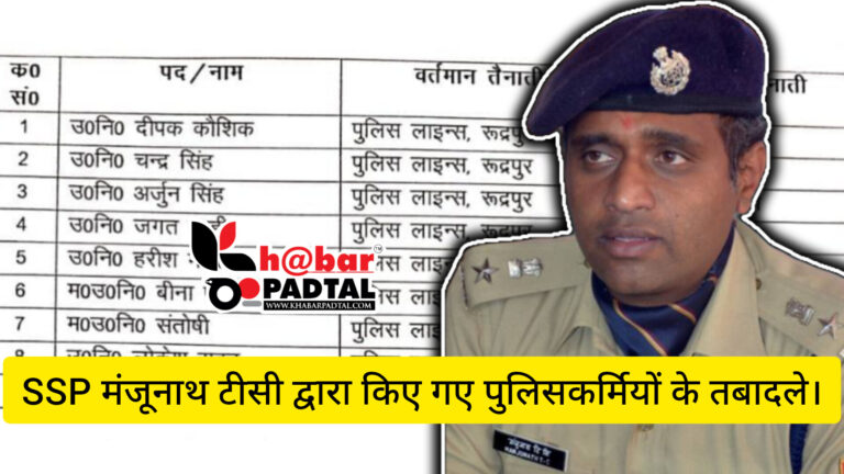 SSP मंजूनाथ टीसी ने किए पुलिसकर्मियों के बंपर तबादले, जानिए कौन पहुंचा किधर…