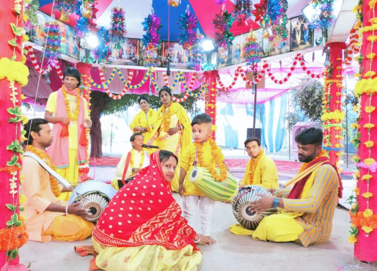 16 प्रहर व्यापी महानम संकीर्तन से भक्तिमय हुआ दिनेशपुर