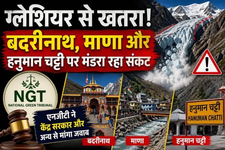 ग्लेशियर खतरे की जद में बदरीनाथ, माणा और हनुमान चट्टी — एनजीटी ने केंद्र से मांगा जवाब