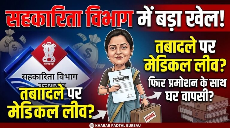 सहकारिता विभाग में खेला! तबादले पर मेडिकल लीव, फिर प्रमोशन के साथ घर वापसी?